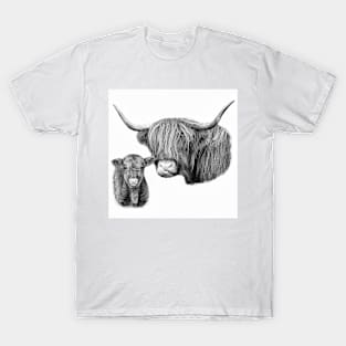 Highland Cow and Calf T-Shirt